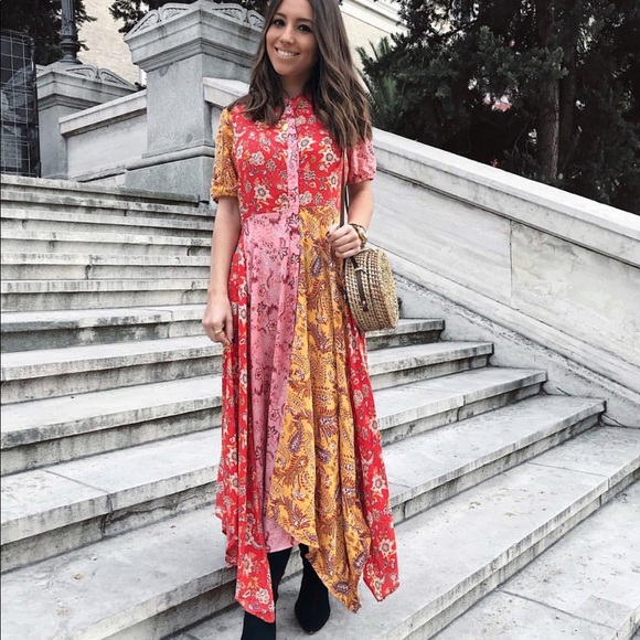 BLOGGERS FAV! ZARA NWT Patchwork Dress - Picture 4 of 8